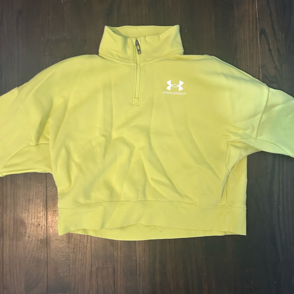 Under Armour Lime Green Quarter-Zip Pullover